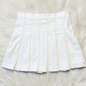 Full Tilt Pleated School Girl Skirt White Size Small